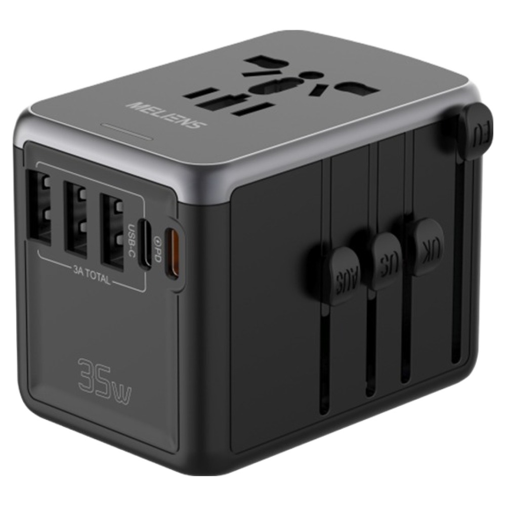 멜리언스 해외여행용 5포트 PD35W 초고속충전 멀티 어댑터 블랙 ML-OL1, 1개 34,900원