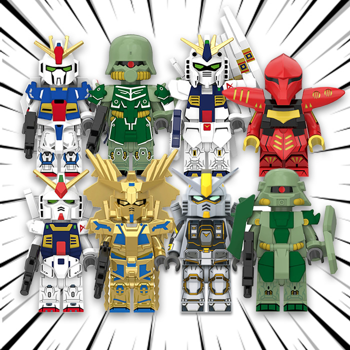 기동전사 건담(Gundam) 로보트 호환블록 브릭미니피규어 8종 퍼스트건담 메카닉 슈퍼로봇대전 취미/수집/장식/컬렉션용 커스텀 블록피겨, 1개, GUND09. 건담 8종 세트 29,000원