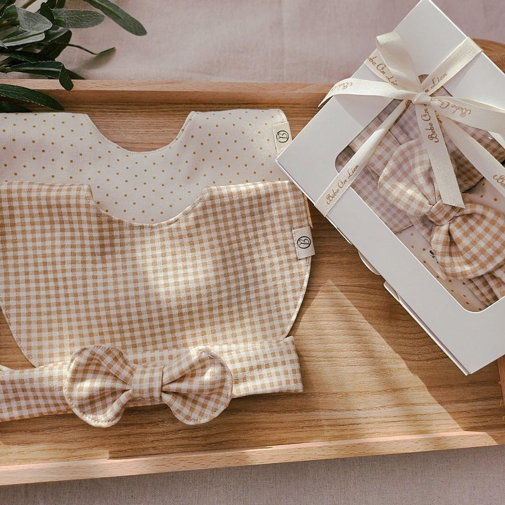 [출산백일선물] 베베온리앙 스윗 도트 오가닉 턱받이 3종세트 27,900원