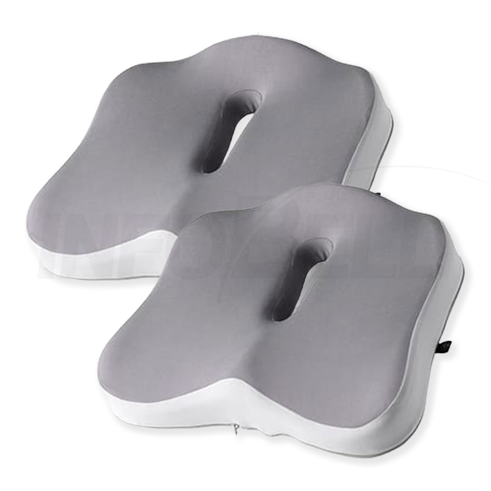 [TV홈쇼핑정품 인포벨]BNS 무중력 구름 방석 2개 의자 사무실 자동차 바른자세 고밀도 메모리폼 쿠션, 그레이 29,900원