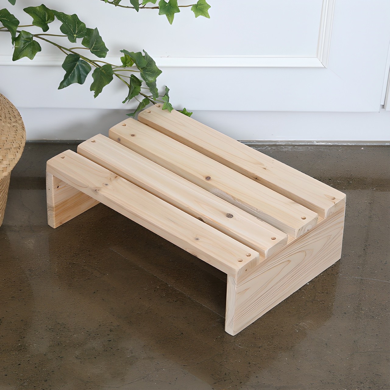 스토니처 심플 평면 원목 발 받침대 9,400원