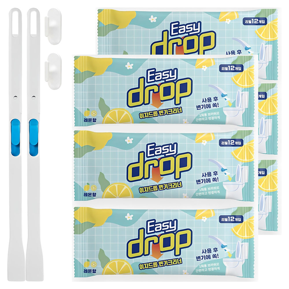 이지드롭 변기크리너 레몬향 + 리필 케이스 36개입, 단일 색상, 2개 35,800원
