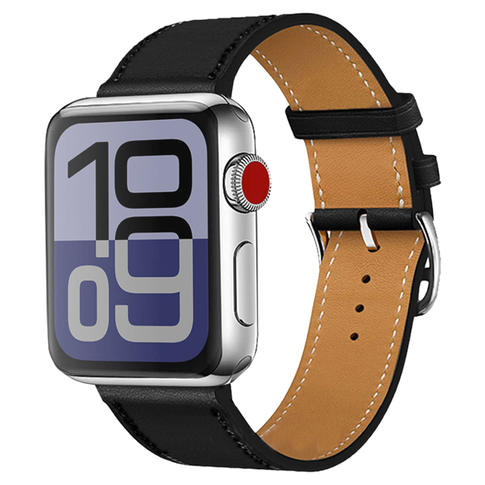 우먼스9999 애플워치 호환 싱글투어 가죽 스트랩 밴드, 느와르, 1개 15,900원