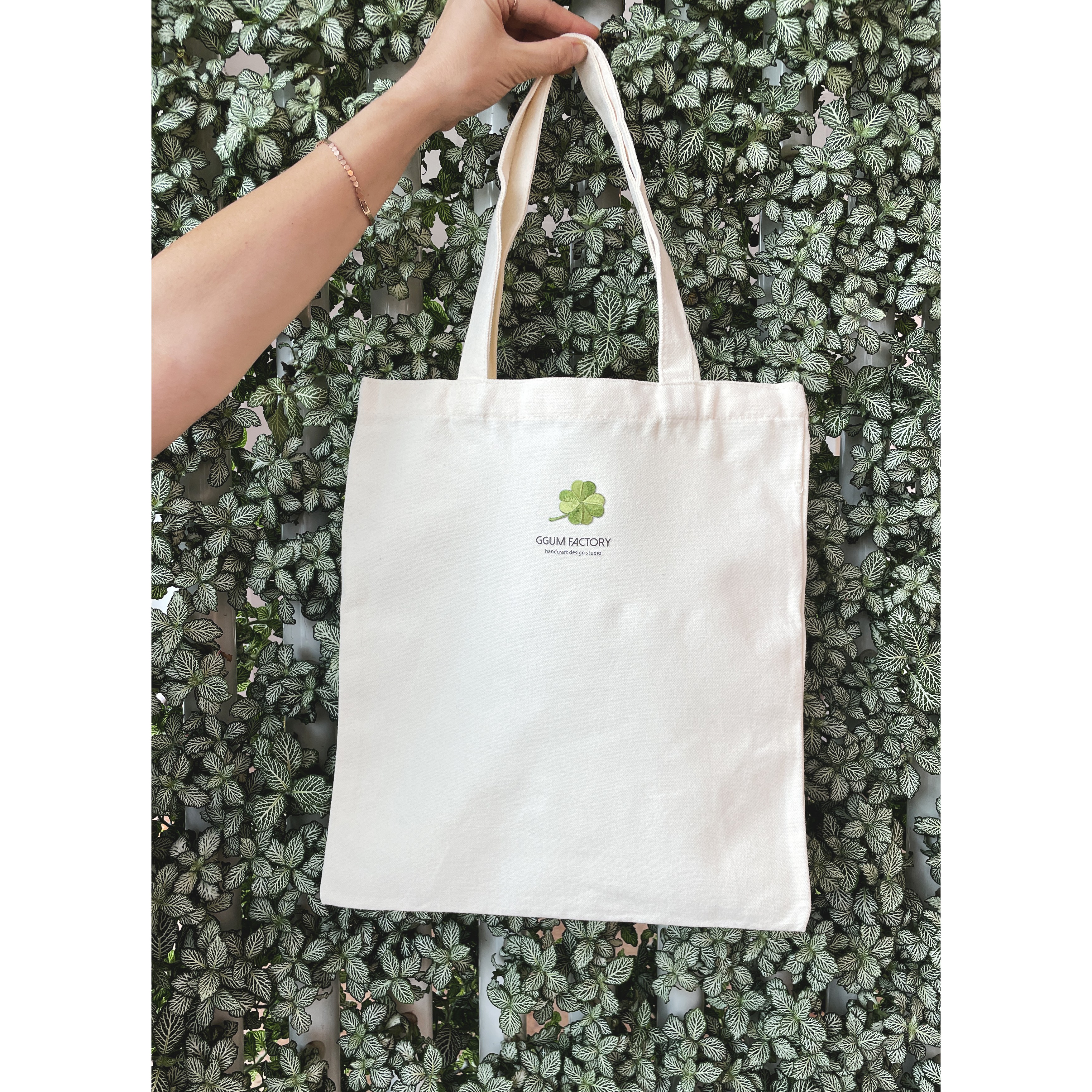 수능기원 합격기원 행운의 네잎클로버 자수에코백 숄더백 캔버스가방 학원가방  수능선물용 4,900원