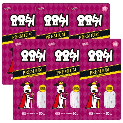 요요쉬 강아지 배변패드 플로럴와인향 프리미엄 소형50매입 X 6개, 6개, 50개입 69,000원