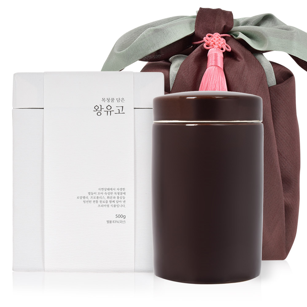 지리산한봉 목청꿀 담은 왕유고 500g 선물세트 로얄젤리 150,000원