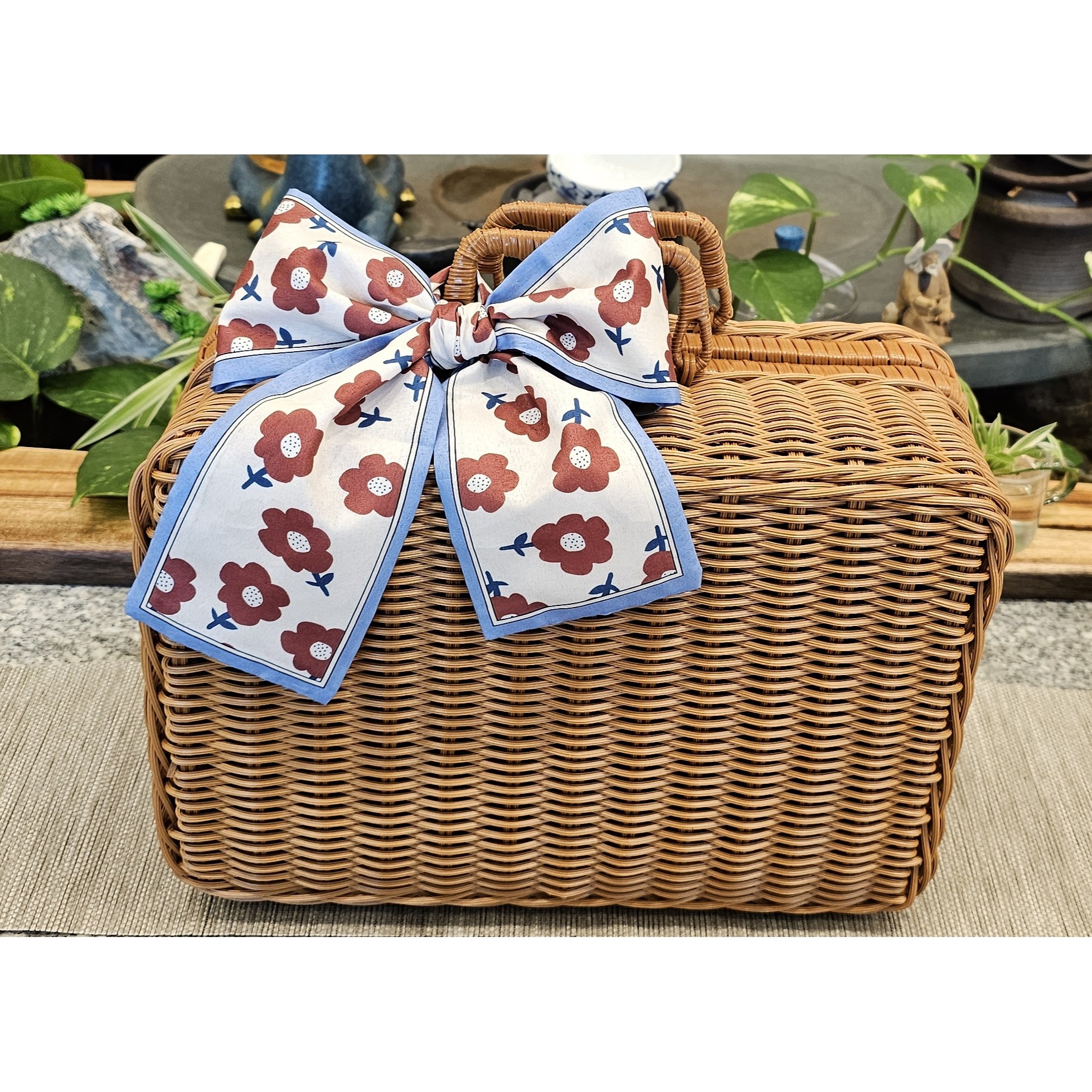 라탄선물용케이스 라탄선물용가방  포장박스  포장가방 피크닉가방 스카프리본 속충전제 편지카드 포함 29,900원