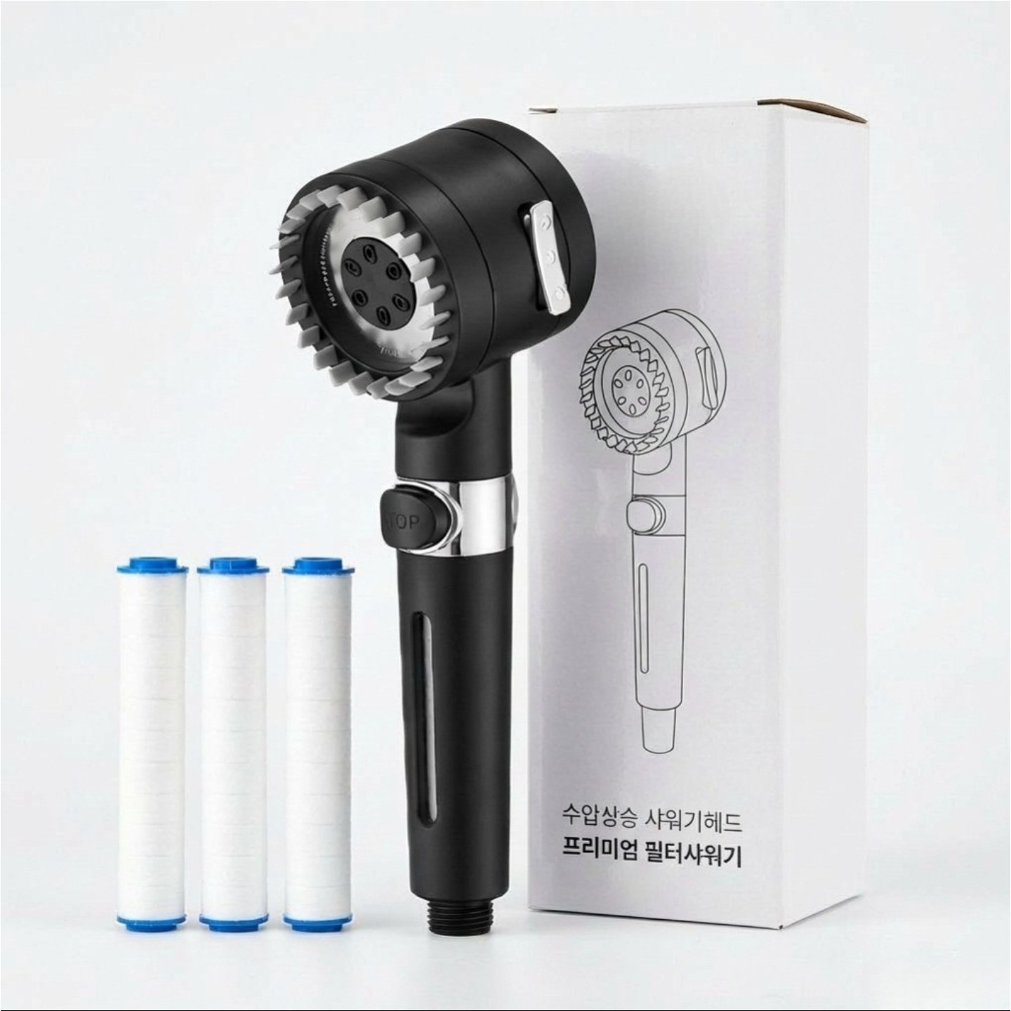 보니룸 프리미엄 고압 수압상승 필터 샤워기 헤드 13,000원