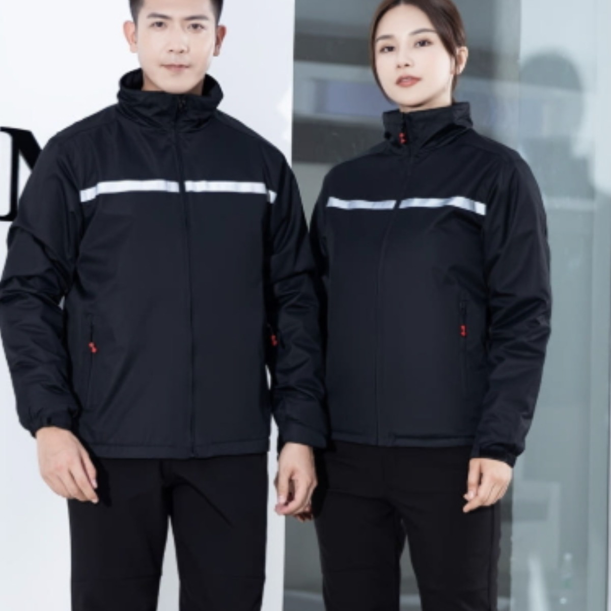 남성용 헤비 듀티 겨울 재킷 - 풀 지퍼 클로저, 후드 방풍 아웃도어, 건설, 하이킹, 통근용 보온 차가운 날씨 코트 - 레드/컬러 옵션 - 일상 및 야외용 논스트레치 원단 재킷 76,000원