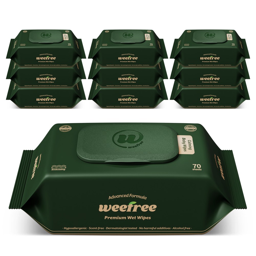 위프리 카밍 그린 엠보싱 아기물티슈, 10개, 70매, 75g 16,900원