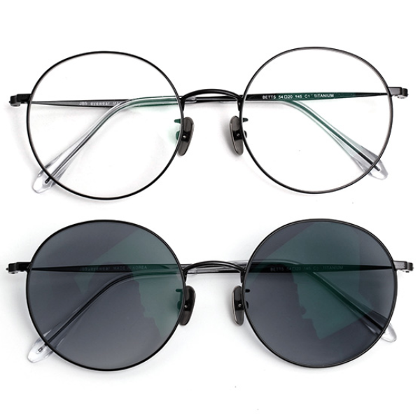 국산 JB9 BETTS 변색안경 4컬러 선글라스 티타늄 블루라이트차단 멀티안경 스마트 벳츠 남녀공용 제이비나인+케이스+안경수건 69,900원