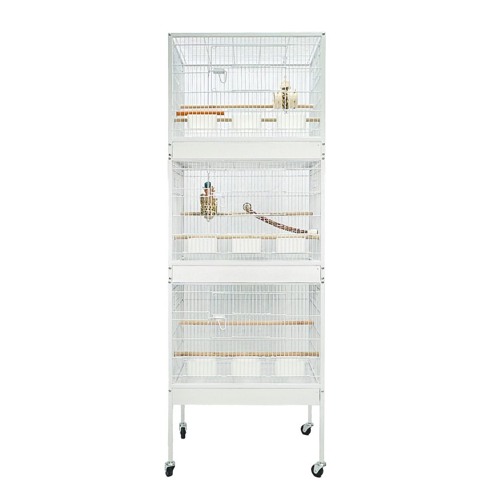 코뉴어 모란 앵무새 3단 새장 왕관 중 소형 조 케이지 사육 번식, 화이트, 1개 314,950원