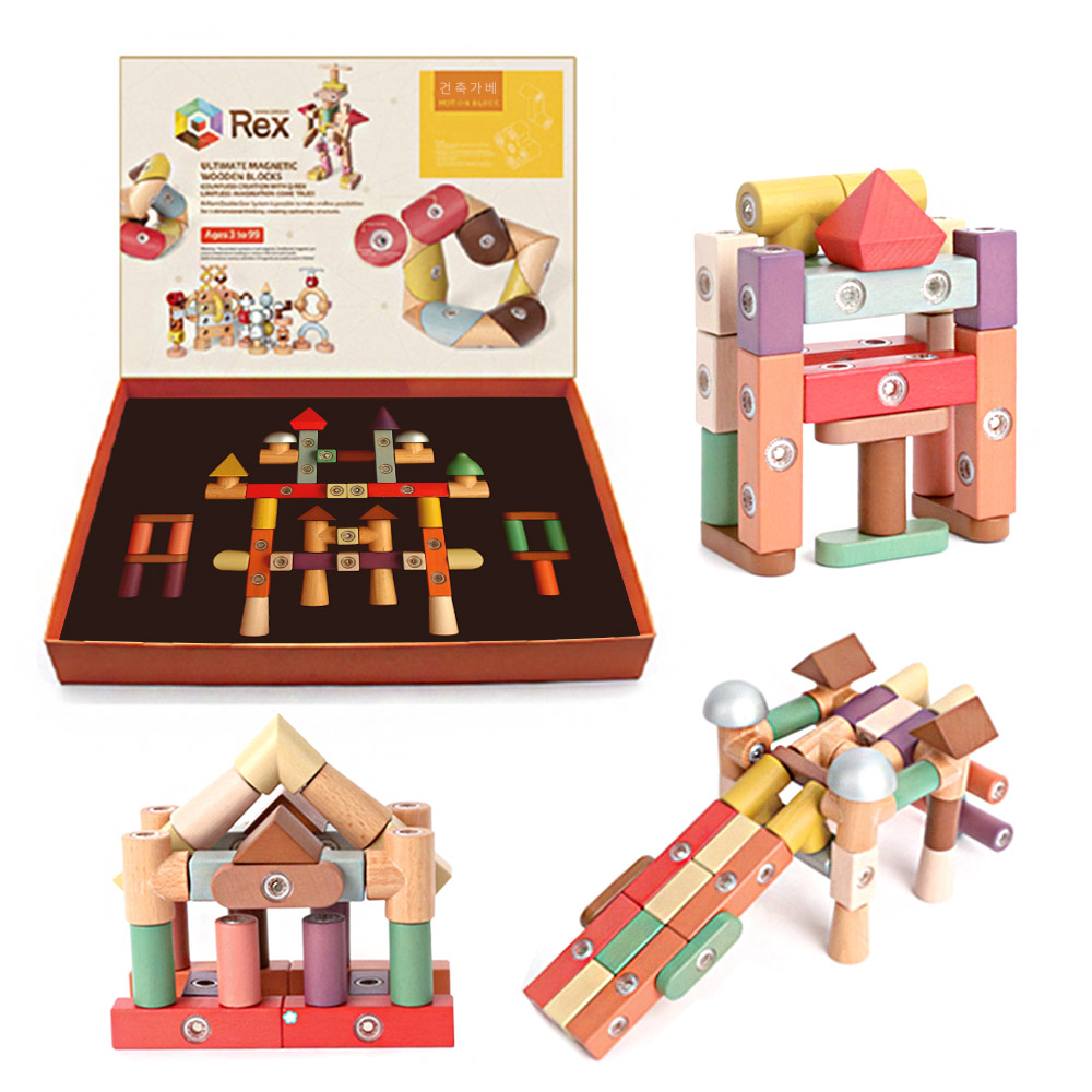[특허받은 두뇌발달교구] 프리미엄 건축가베 큐렉스 KC인증 오감만족 회전자석블록 재미 논리 창의력 UP, 단품, 1개 340,000원