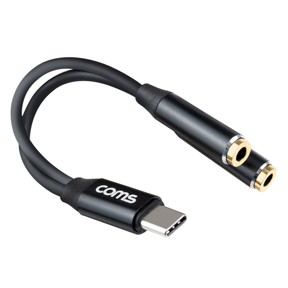 컴스 USB 3.1 오디오 분배 Y C타입 to 3.5mm AUX 듀얼 젠더 13cm 4,550원