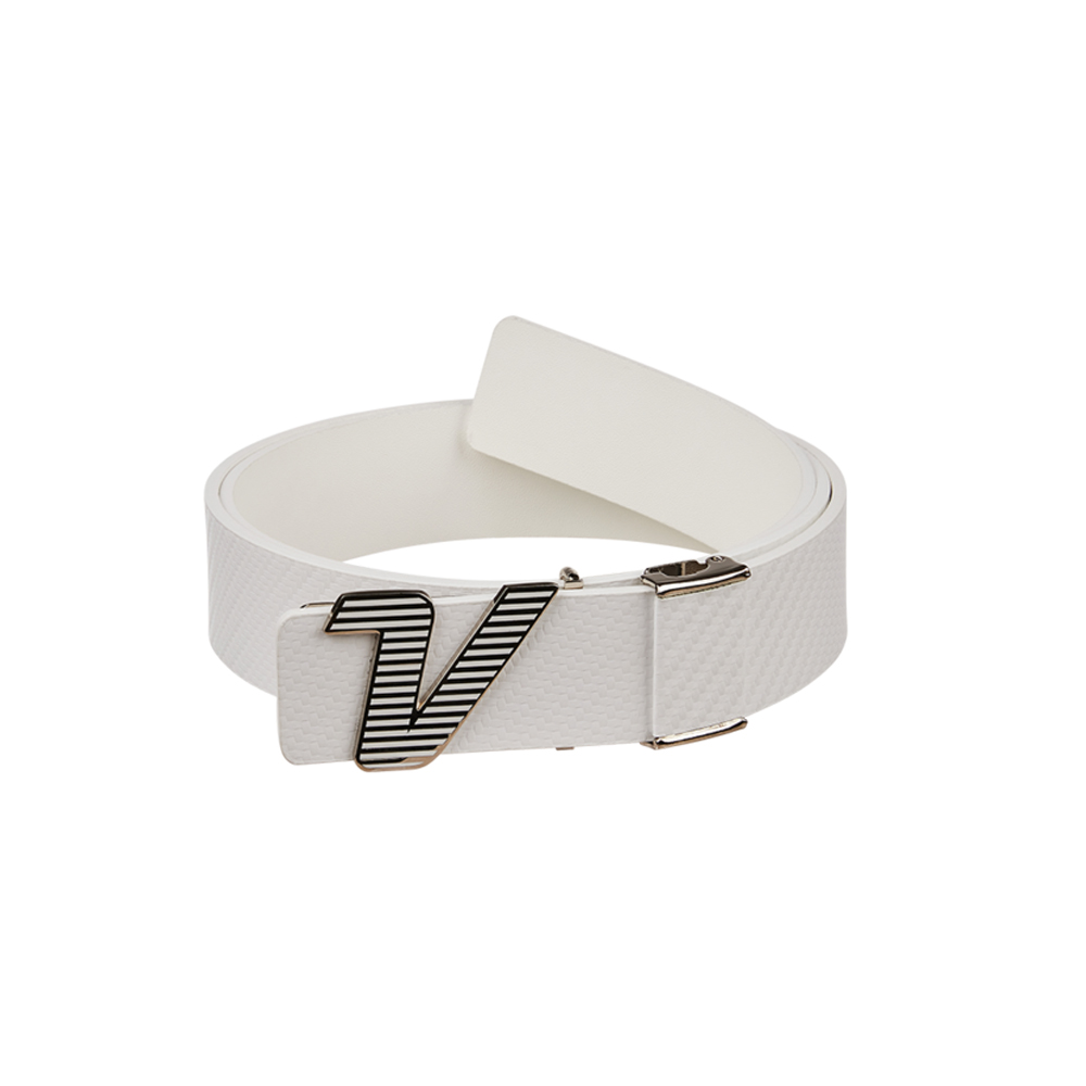 볼빅 VBEB 스트라이프 천연 소가죽 카본 라이트 엠보 V로고 남성 골프벨트, 1개, 화이트 42,000원