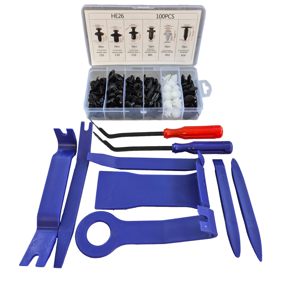 자동차 내장재 리무버 탈거 푸시핀 고정핀 리벳 클립, 1세트, one color 15,900원