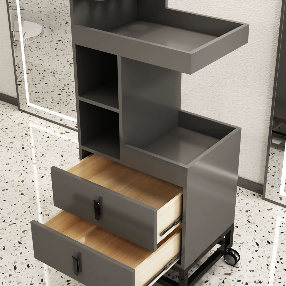 스텐 미용실 츄레이 이동식 정리대 웨건 스테인레스 트롤리 117,940원