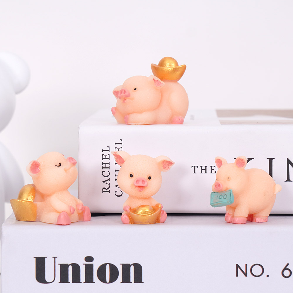 인테리어 소품 복돼지 피규어 황금돼지 장식 소품 4종 세트 16 7,500원