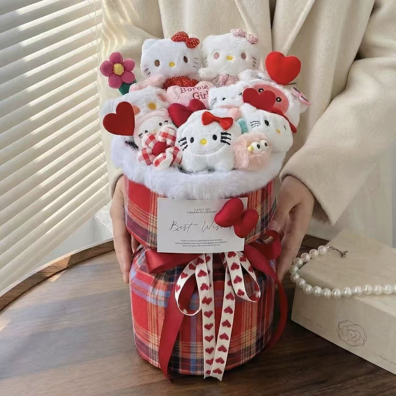 졸업식 수료식 인형 꽃다발, 1개, RED 22,490원