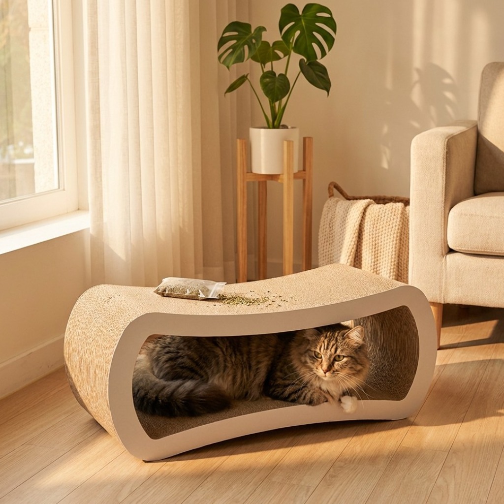 프리미요 스크래쳐 라운드터널 중형 M DS29 + 캣닢가루, 1개 15,900원