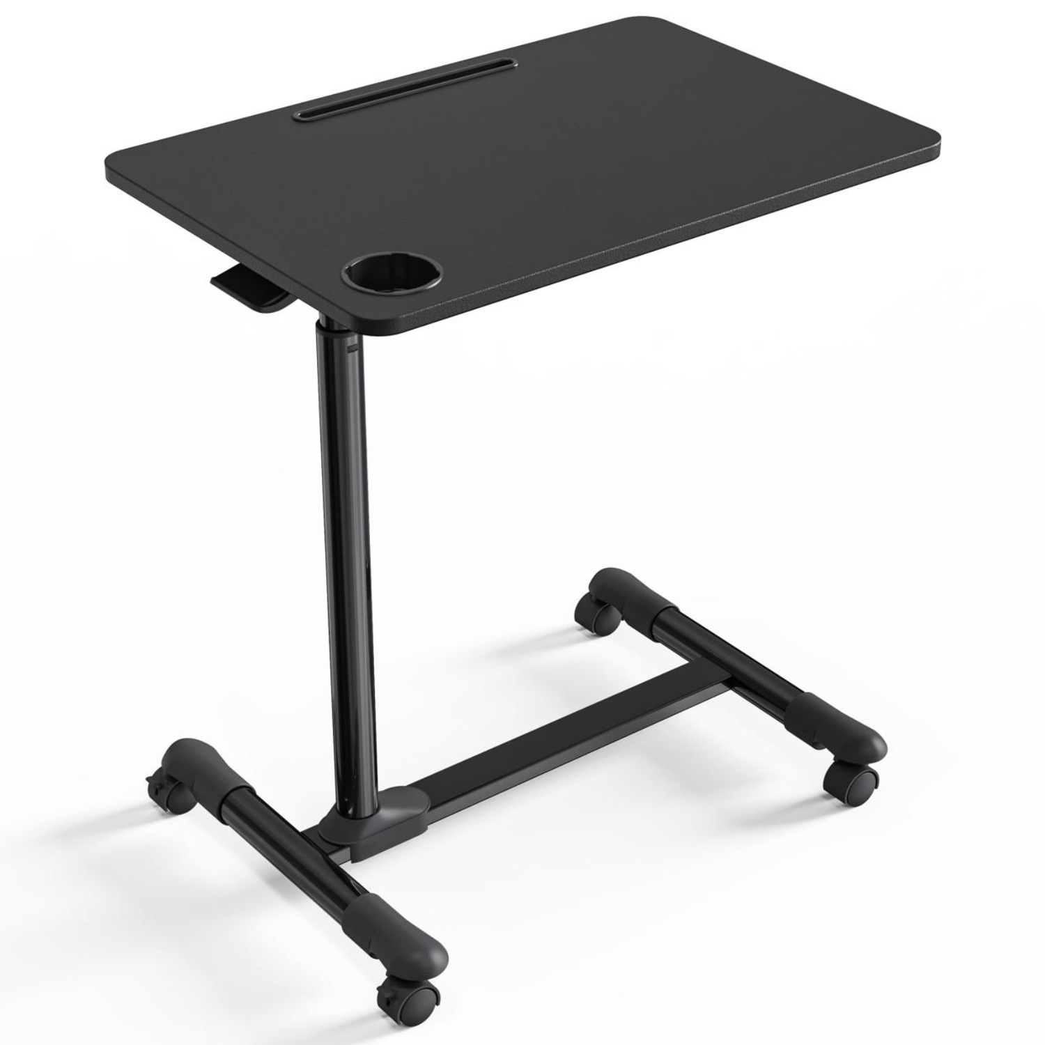 ETHU 사이드 테이블 높이 조절가능 이동식 소파 침대 테이블 유압식 보조책상, Black 61,900원