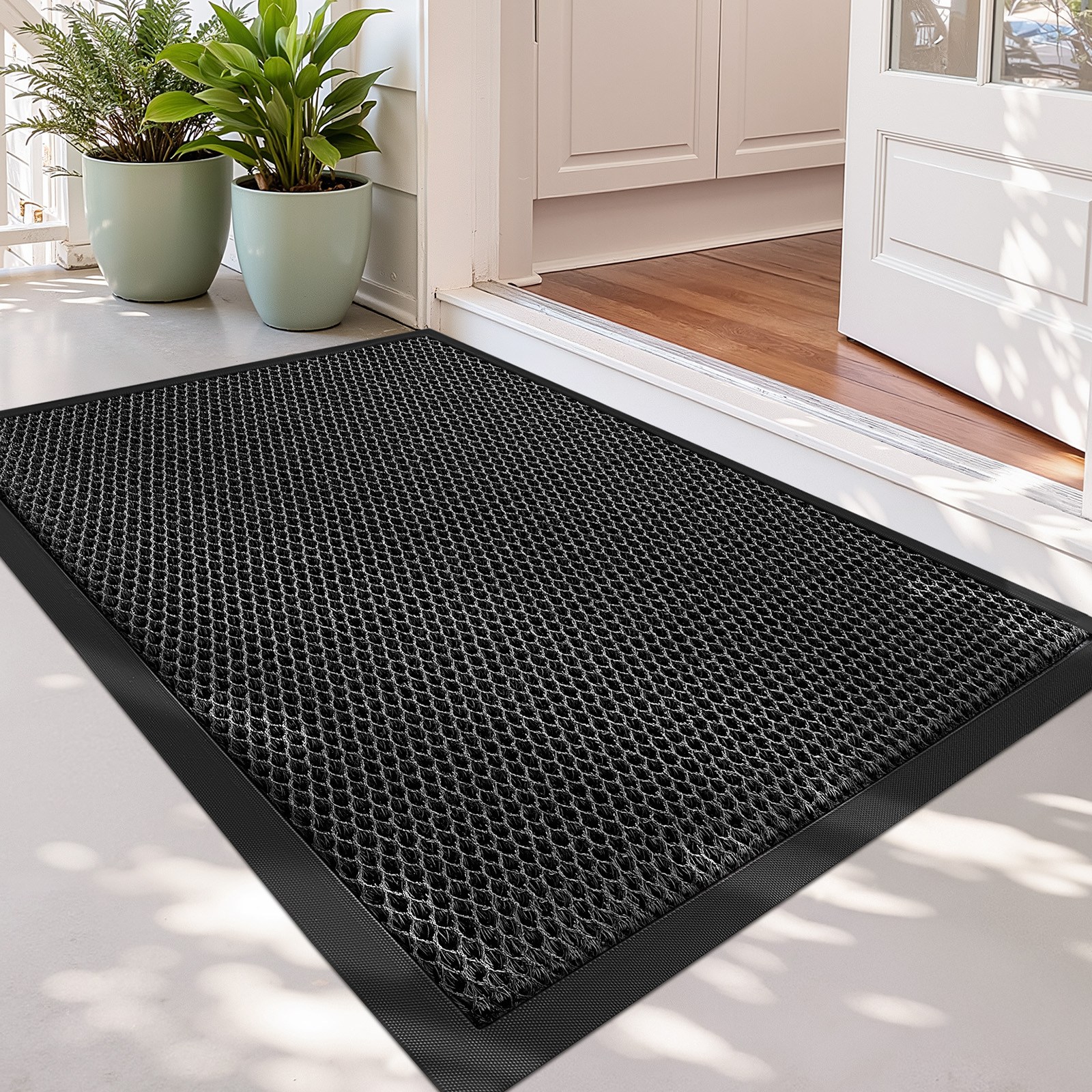 현관 매트 직사각형 카펫 미끄럼 방지 매트 발매트 업소용 발매트 카페트 현관 발매트 현관용, 1개, 회색 30,450원