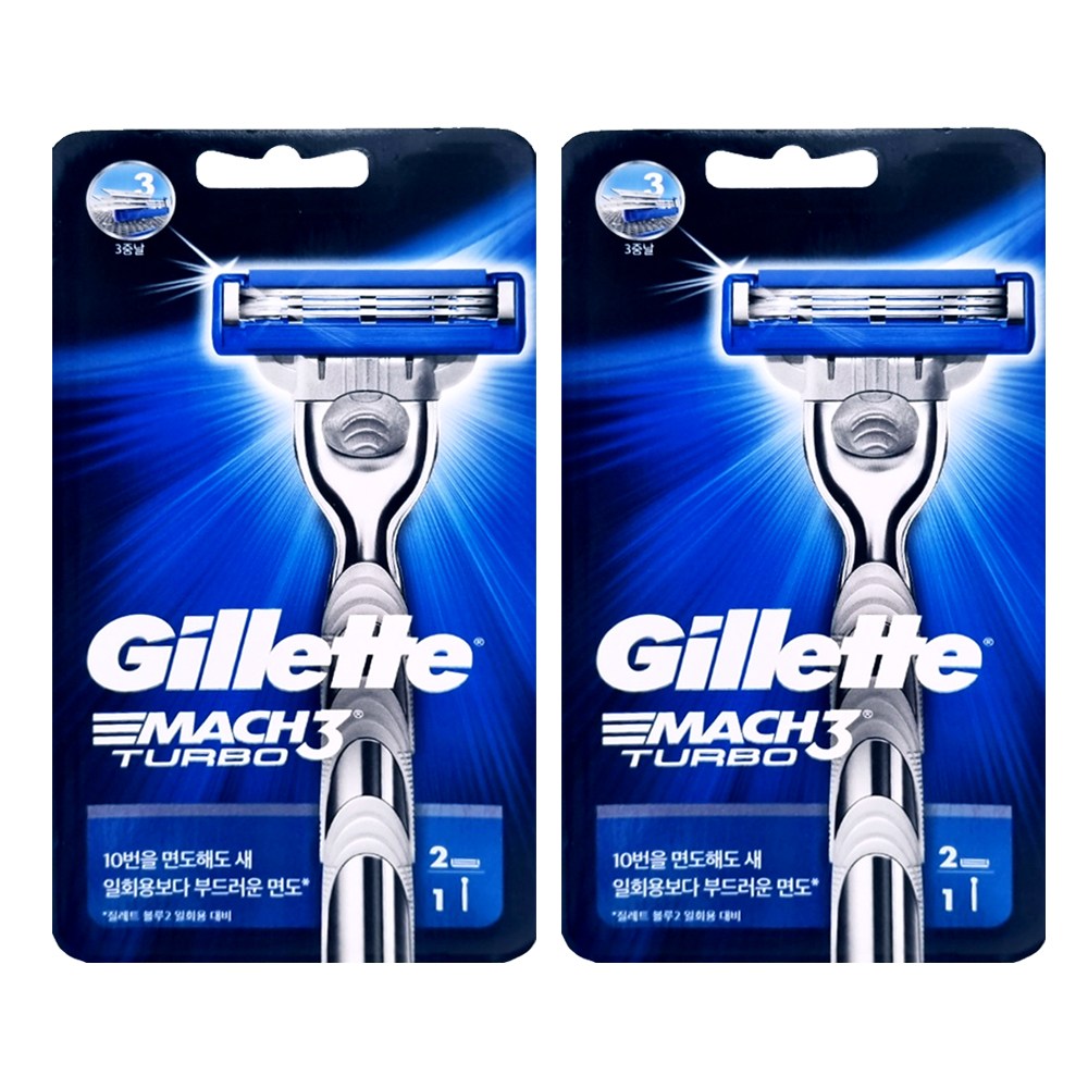 질레트 마하3 터보 면도기 2UP(본체+날2입) X 2개 23,200원