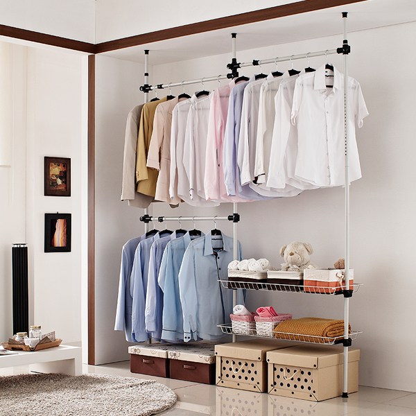 [PS업그레이드] 2단바구니 수납식행거 902, 아이보리 58,900원