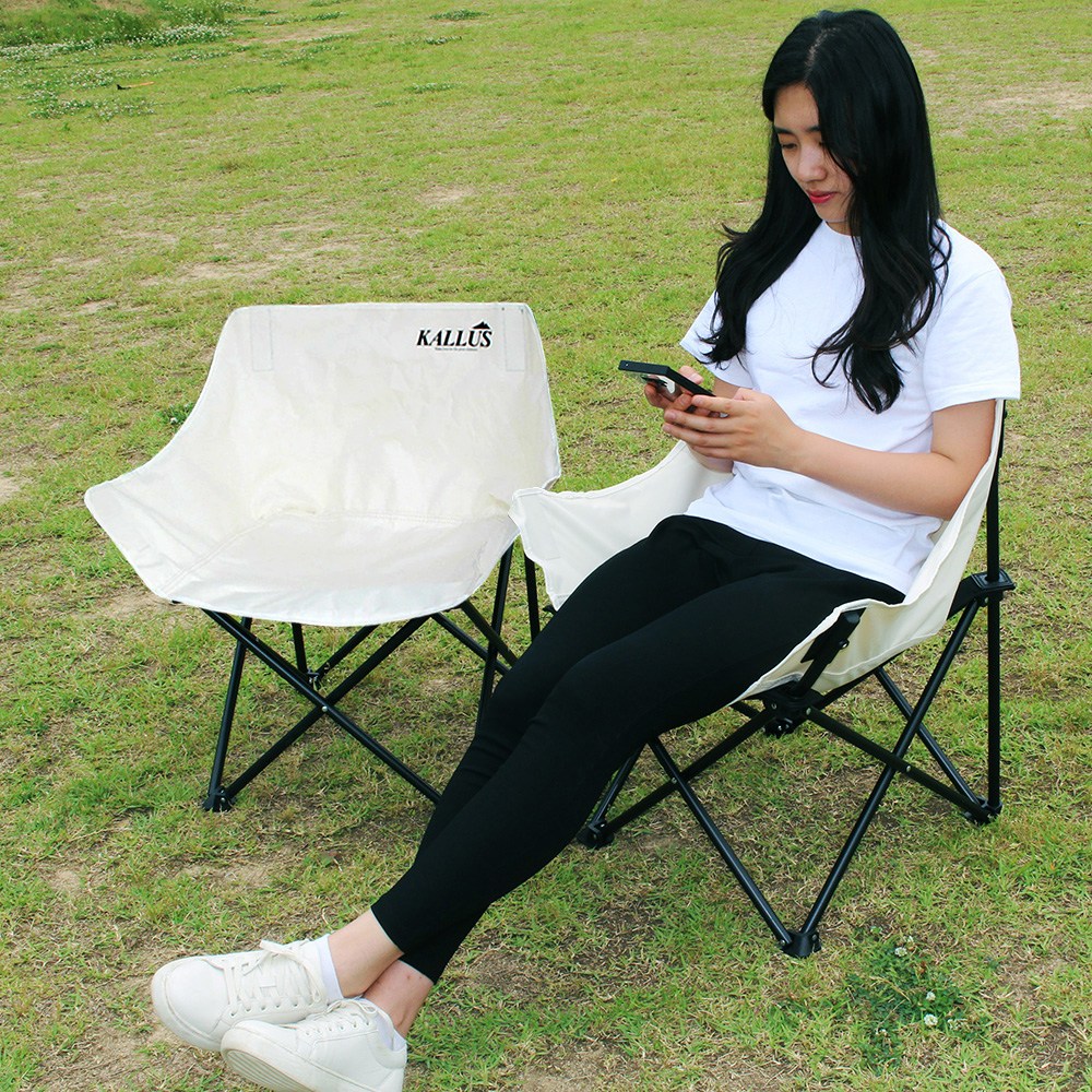 칼루스 와이드 로우체어, 혼합색상, 2개 (1+1), 아이보리+아이보리, 2개 54,800원