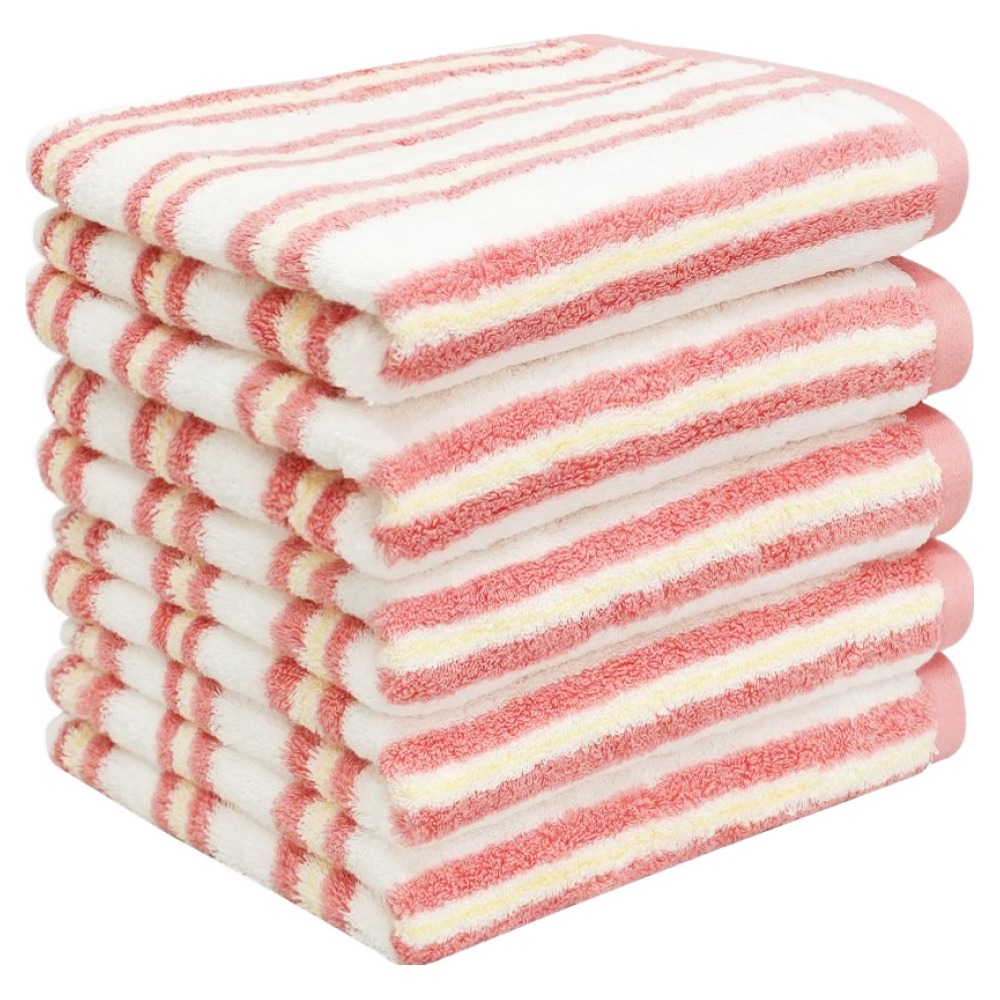 어메니티타올 시그니처 디자인 타올 200g 40수 코마사, 플로럴 핑크, 5개 50,000원