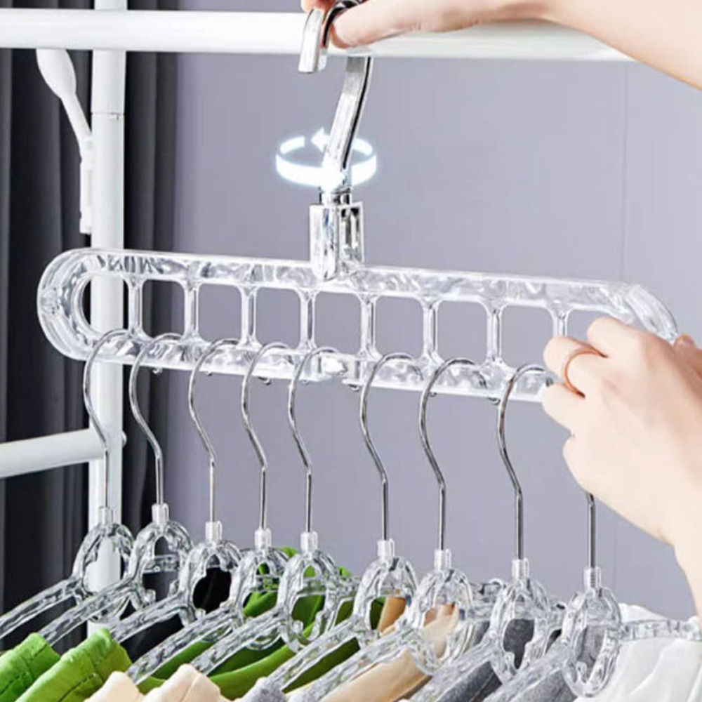 킬제이 9단 접이식 멀티 옷걸이 회전형 후크 다용도 행거 바지걸이 상의걸이, 3세트, 흑색 2P 16,950원