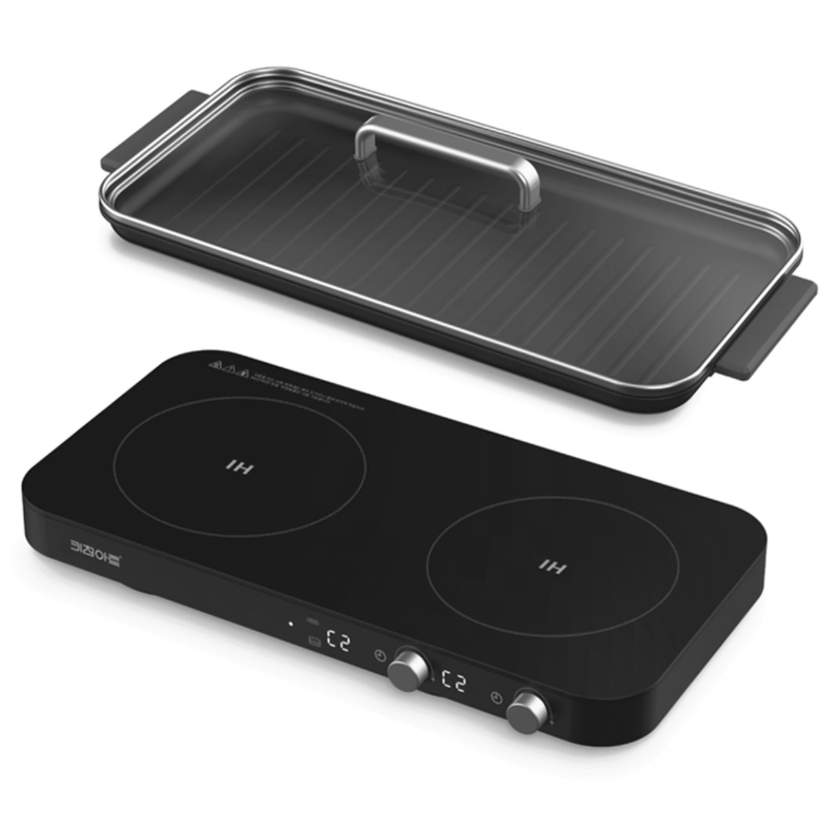 키친아트 라팔 인덕션 2구 + 와이드그릴팬 157,000원