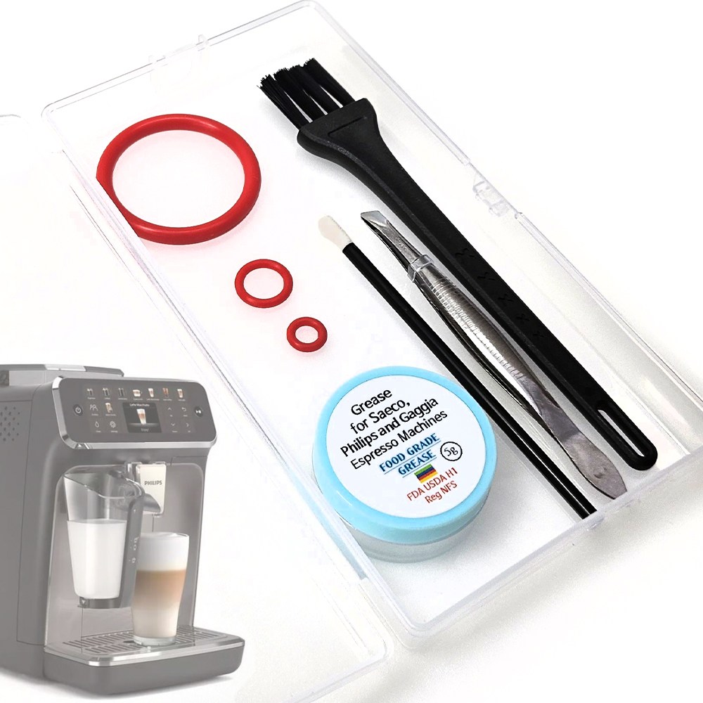 필립스 커피머신 풀세트 (구리스+오링+붓+청소솔) 슈퍼루브 윤활제 교체 부품 국산 실리콘링 호환 EP 1200 2200 3200 5400 라떼고 라떼클래식 셀프 수리 12,800원