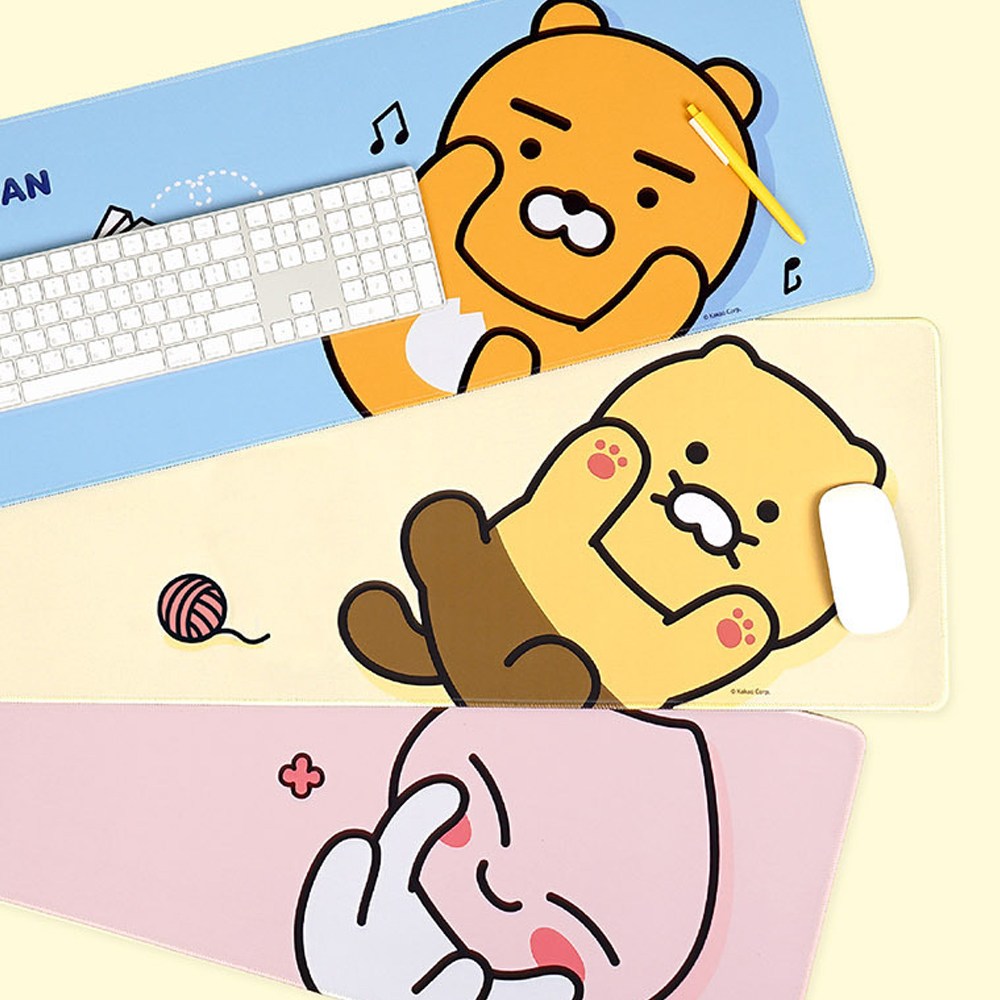 카카오프렌즈 키보드 마우스 데스크 장패드 장패드 데스크 매트 대형 컴퓨터 키보드 회사 사무실 죠르디 학생 선물 기프트 게이밍 마우스 패드 감성 논슬립, 춘식이, 1개 17,900원