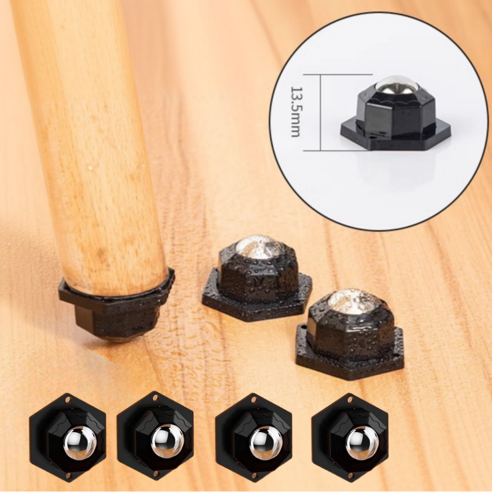 저소음 360도회전 접착식 가구 캐스터 4P세트 6,900원