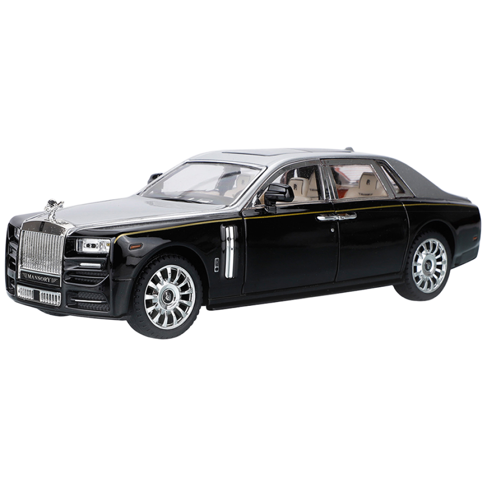 다이캐스트 1:24 롤스로이스 팬텀 합금 풀백 자동차 모형, 1개, 블랙실버 39,800원