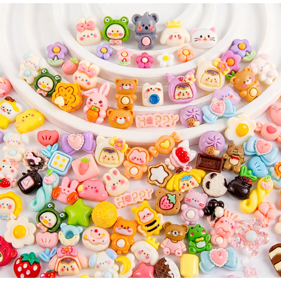 귀여운 미니 데코덴 파츠 100개 DIY 폰꾸 탑꾸 꾸미기 13,200원