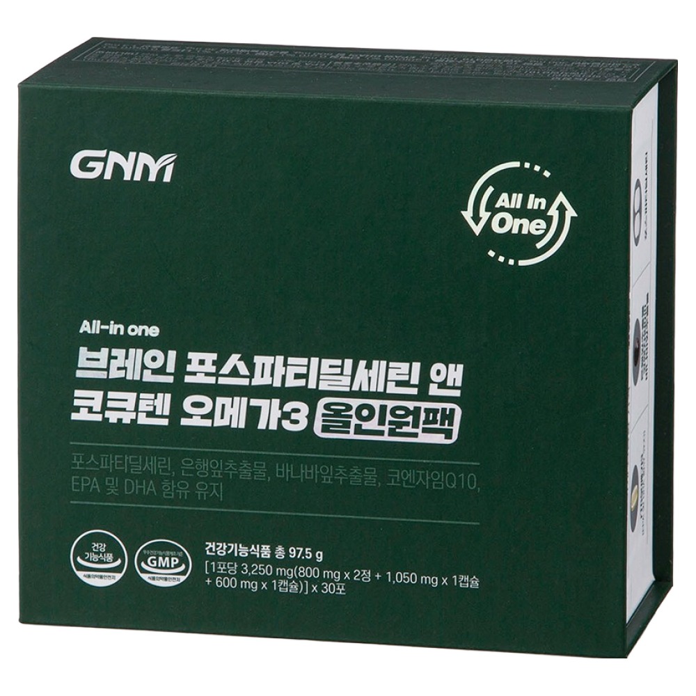 자연의품격 올인원 브레인 포스파티딜세린 앤 코큐텐 오메가3 올인원팩, 30회분, 1개 45,800원