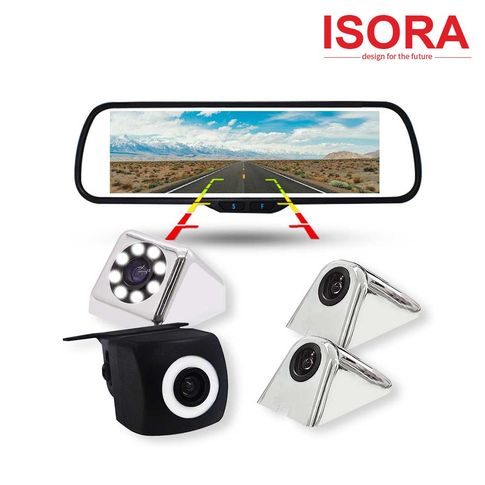 아이소라 어라운드뷰 측방카메라 8인치 룸미러+전방카메라+후방카메라+사이드카메라2개 275,000원