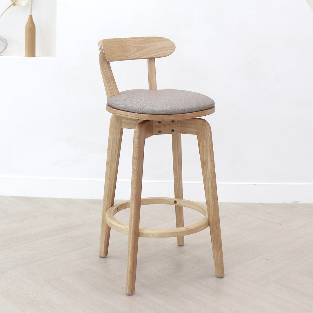 파스텔우드 비시투회전바 아일랜드식탁 원목 회전 홈바의자, 네츄럴 96,000원