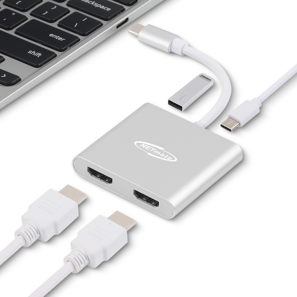 USB C타입 to 4K HDMI 듀얼 모니터 멀티포트 100W PD충전 노트북 TV 연결 어댑터 변환 젠더 컨버터 변환기 35,200원