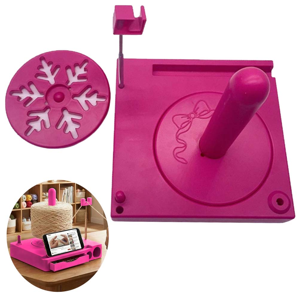 루베이 멀티 뜨개실 거치대 탈부착 보빈 케이스 + 휴대폰 거치대 내장 수납함 엉킴 방지 선물/수공/공예, 붉은색, 1개 19,800원