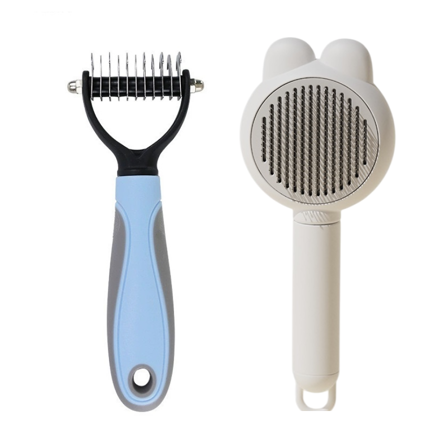 뽀빠이형 강아지 털제거기 단모, 장모 강아지 빗 용품 죽은털 제거빗, 1세트, 소형화이트, 현재가 9,900원