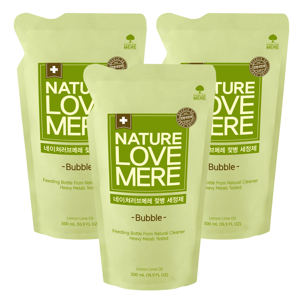 네이쳐러브메레 거품 리필 젖병세정제 레몬향, 500ml, 3개 11,900원