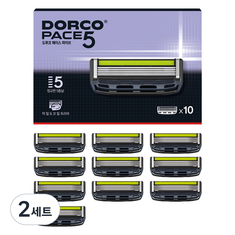 PACE 도루코 PACE5 면도날 기획세트 4호, 2세트, 10개입 79,800원