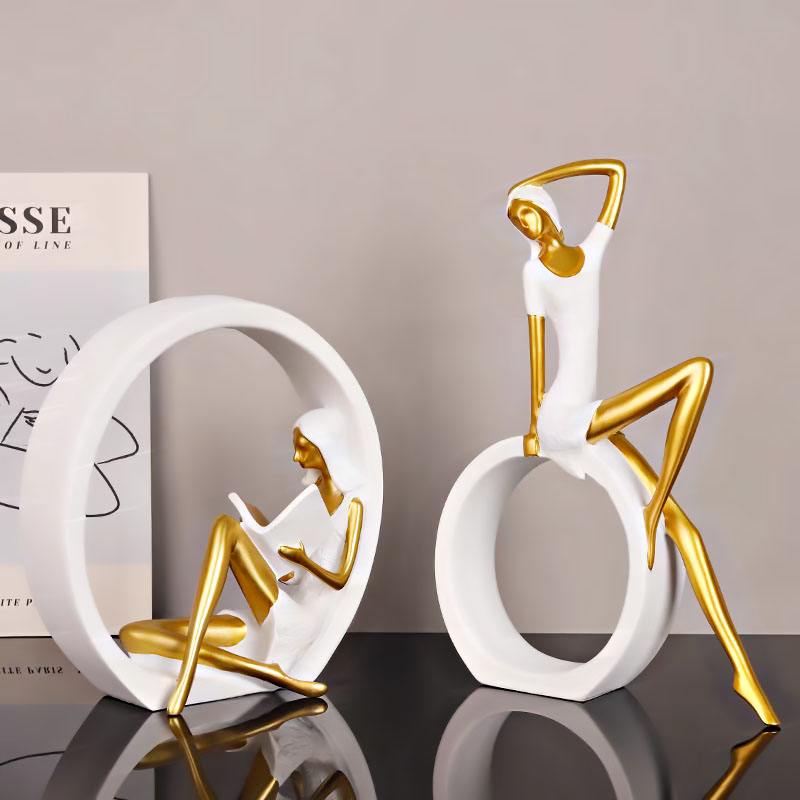 Sunwer 책과 발레 여인 장식품 2종 세트 집들이선물 개업선물 북유럽풍 인테리어 소품 26,800원