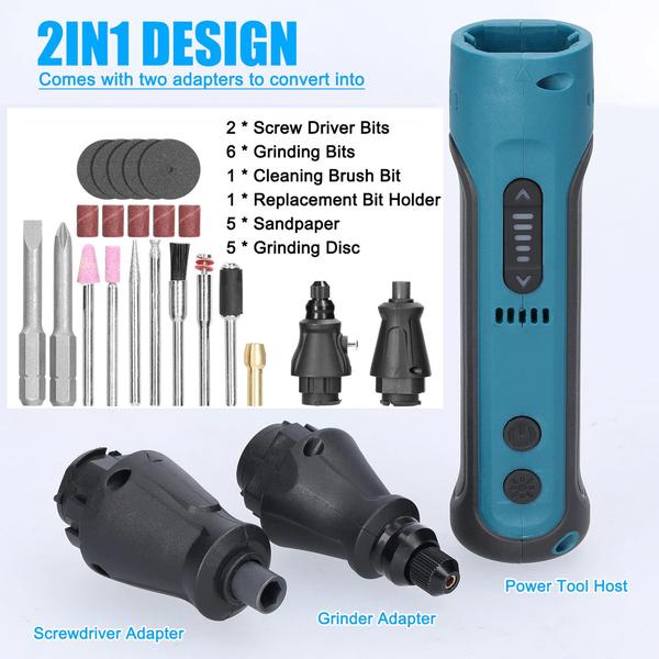 주먹드라이버 2 in 1 그라인딩 드라이버 세트 C 타입 충전식 전기 파워 개 비트 7 47,540원