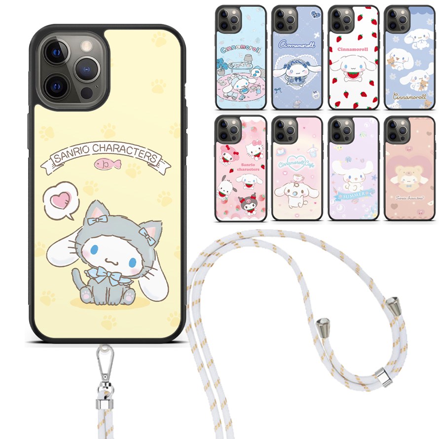 산리오 시나모롤 스트랩 케이스 아이폰5 아이폰6 아이폰7 아이폰8 아이폰SE2 아이폰SE3 X XR XS MAX 17,200원