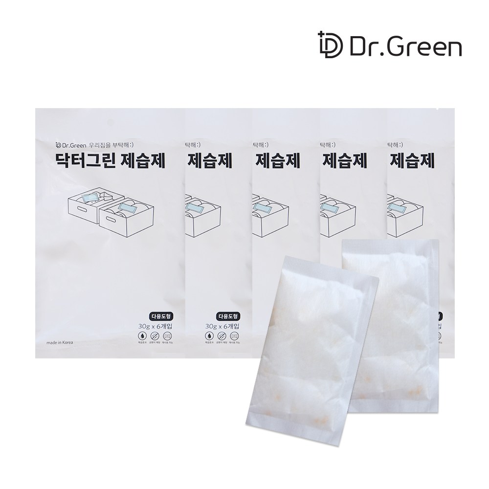 닥터그린 다용도형 실리카겔 제습제 습기제거제, 30g, 60개 15,000원