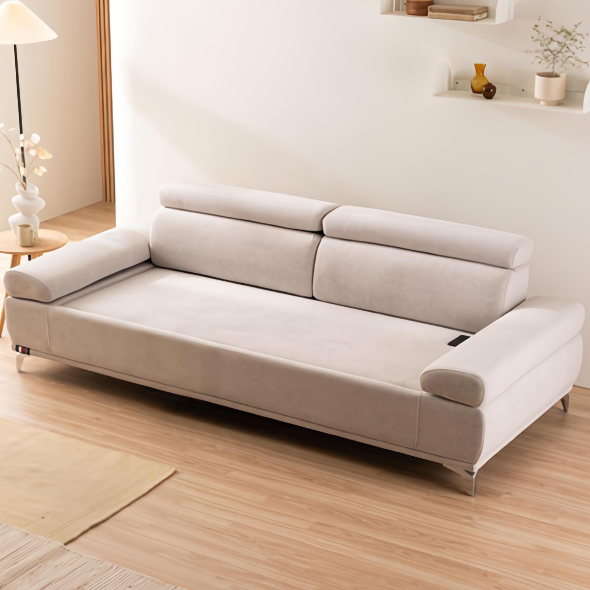 장인가구 무이 세라믹 황토볼 온열 보료 3인 틸팅 팔걸이 흙소파 849,000원